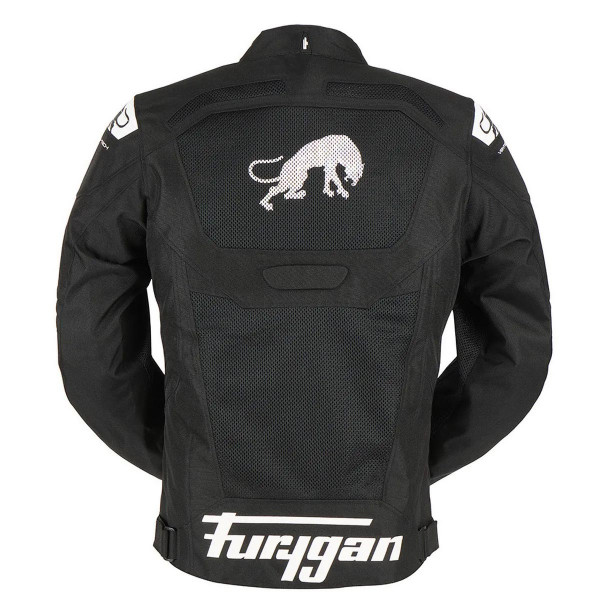Мотокуртка Furygan ATOM VENTED EVO текстиль, цвет Черный/Белый, Размер M