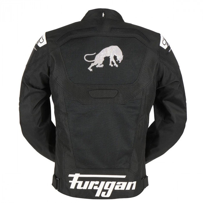 Мотокуртка Furygan ATOM VENTED EVO текстиль, цвет Черный/Белый, Размер L