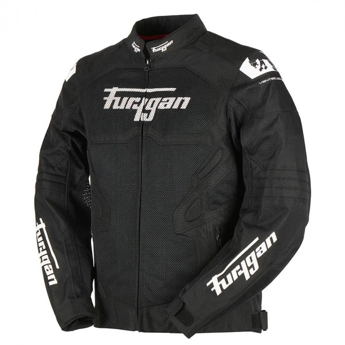 Мотокуртка Furygan ATOM VENTED EVO текстиль, цвет Черный/Белый, Размер L