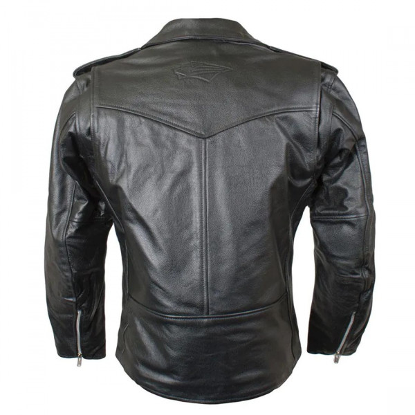 Мотокуртка ROCKER кожа, цвет Черный, Размер S
