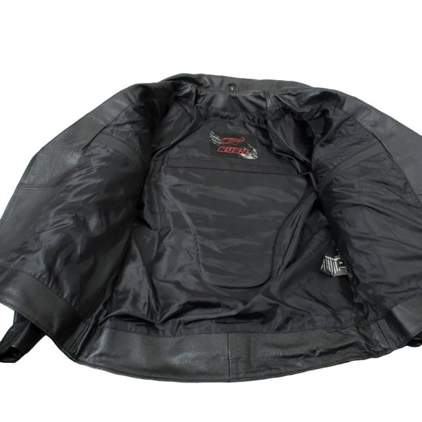 Мотокуртка ROCKER кожа, цвет Черный, Размер S