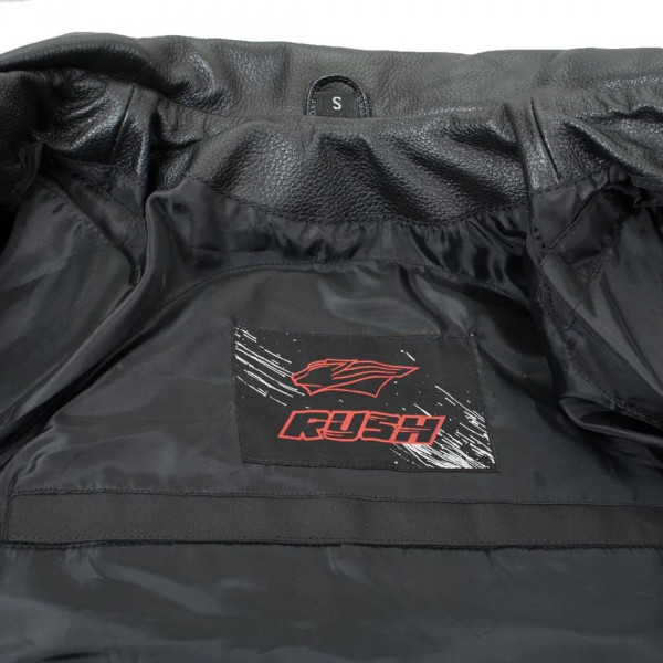 Мотокуртка ROCKER кожа, цвет Черный, Размер S