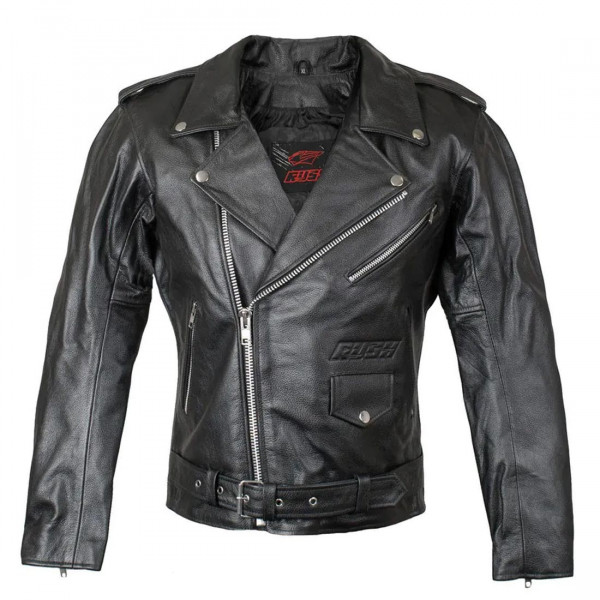 Мотокуртка ROCKER кожа, цвет Черный, Размер S