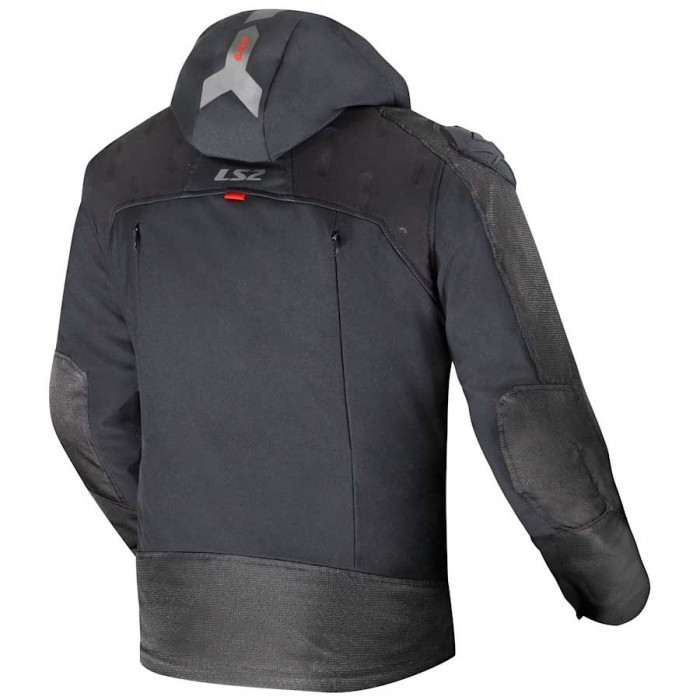 Мотокуртка мужская LS2 ZIRCONIUM MAN JACKET, черно-красный