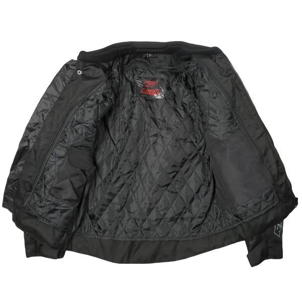 Мотокуртка RUSH STONER текстиль, цвет Черный/Серый, Размер S