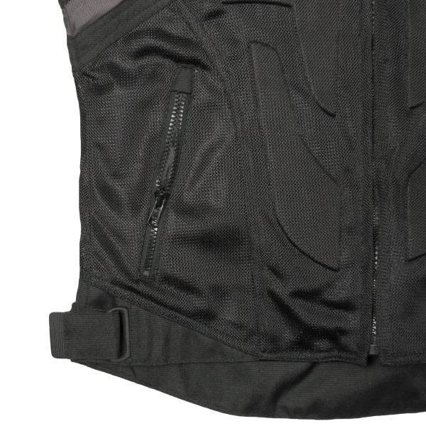 Мотокуртка RUSH STONER текстиль, цвет Черный/Серый, Размер S