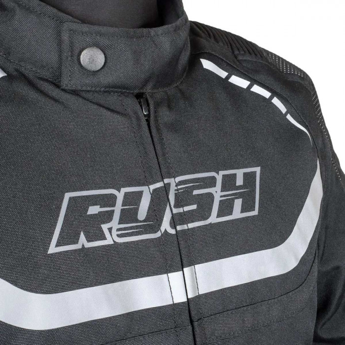 Мотокуртка RUSH WALTER текстиль, цвет Черный/Серый, Размер M