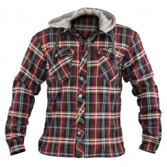 Моторубашка мужская MCP Woodcutter, Красно-черно-белая в клетку, размер 2XL