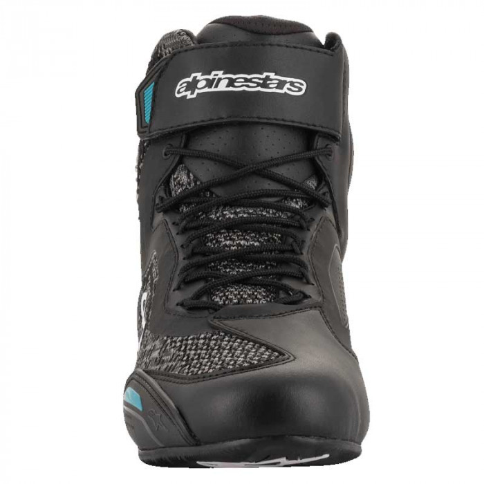Мотоботы Alpinestars STELLA FASTER-3 RIDEKNIT, серо-бирюзовый, размер 8.5