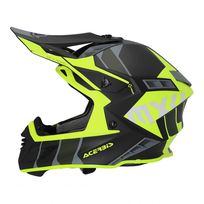 Мотошлем Acerbis X-TRACK 22-06, чёрный, флуоресцентный жёлтый, XL