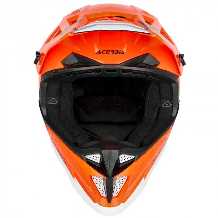 Мотошлем Acerbis T711, оранжевый, белый, глянцевый, M