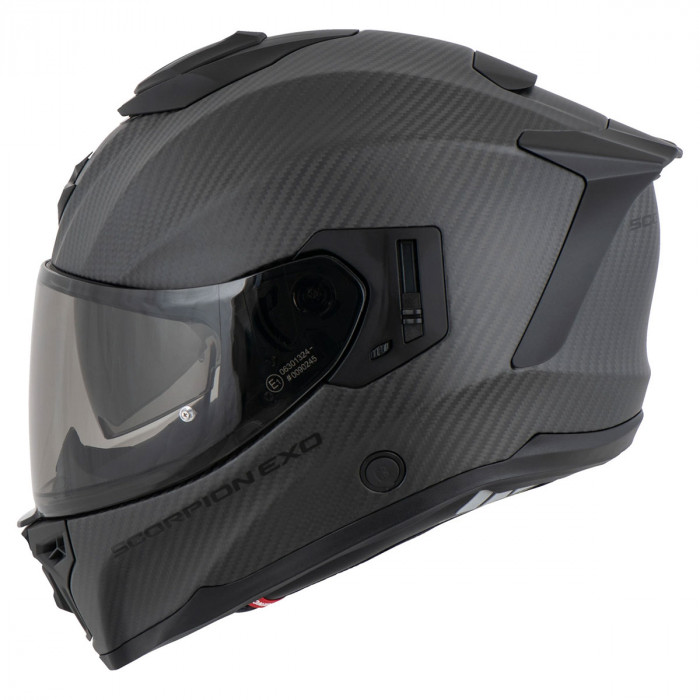 Мотошлем Scorpion EXO EXO-1500 CARBON AIR SOLID, цвет Черный Матовый/Карбон