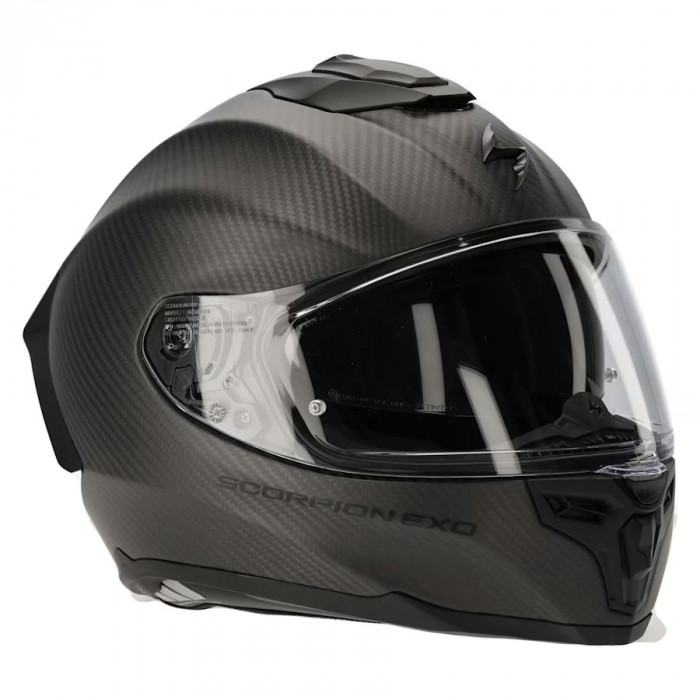 Мотошлем Scorpion EXO EXO-1500 CARBON AIR SOLID, цвет Черный Матовый/Карбон