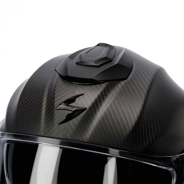 Мотошлем Scorpion EXO EXO-1500 CARBON AIR SOLID, цвет Черный Матовый/Карбон