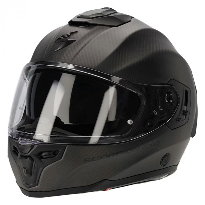 Мотошлем Scorpion EXO EXO-1500 CARBON AIR SOLID, цвет Черный Матовый/Карбон
