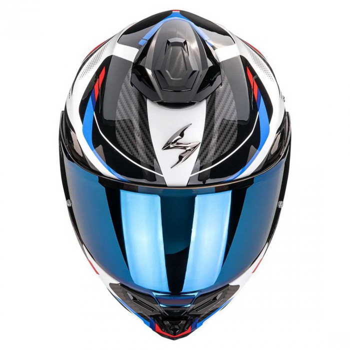 Мотошлем Scorpion EXO EXO-1500 AIR SLEEK, цвет Черный/Белый/Синий, Размер XS