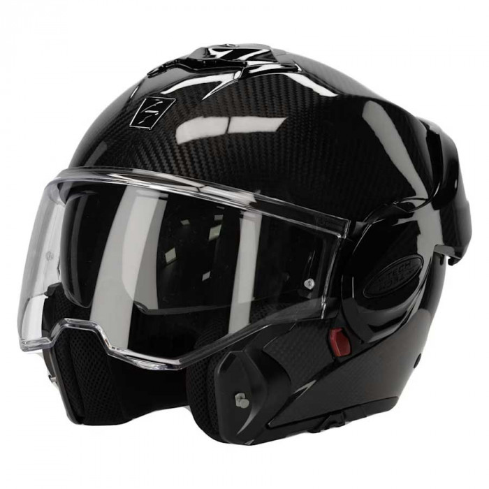 Мотошлем Scorpion EXO EXO-TECH EVO CARBON SOLID, цвет Карбон, Размер XS