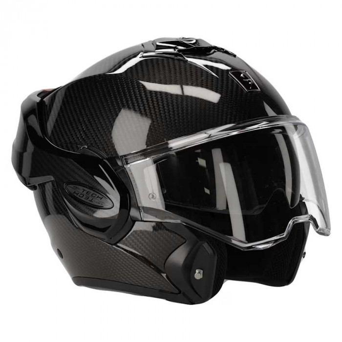 Мотошлем Scorpion EXO EXO-TECH EVO CARBON SOLID, цвет Карбон, Размер XS