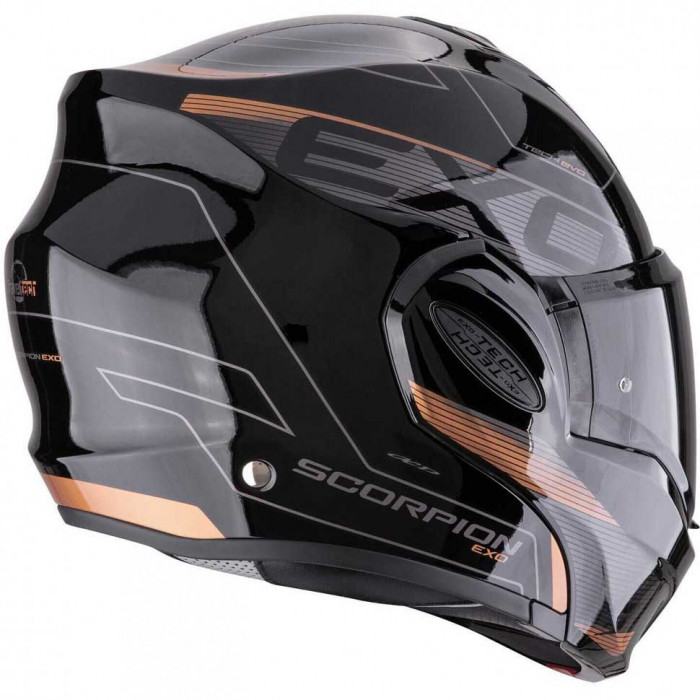 Мотошлем Scorpion EXO EXO-TECH EVO TRAVELLER, цвет Черный/Медный, Размер S