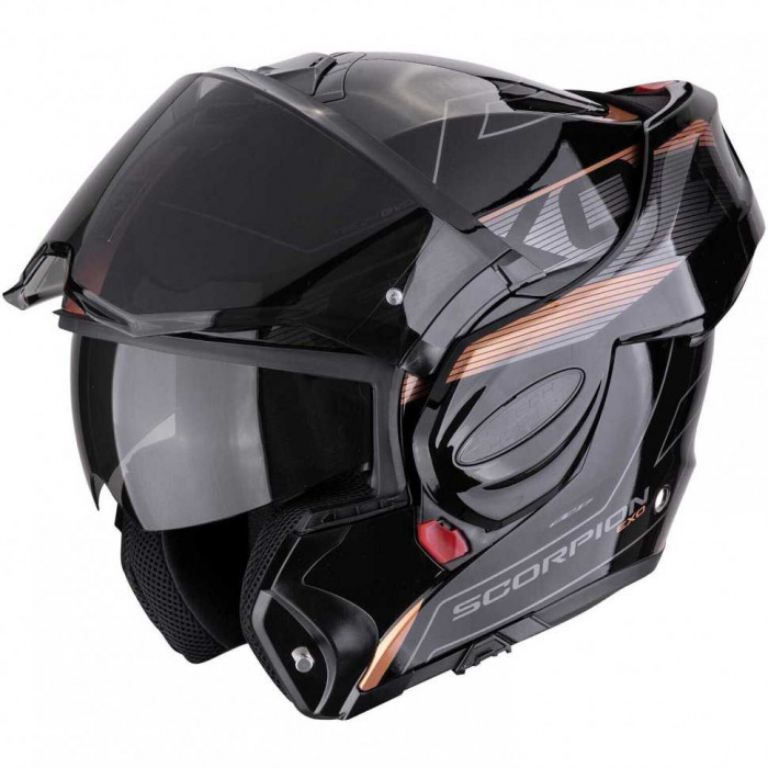 Мотошлем Scorpion EXO EXO-TECH EVO TRAVELLER, цвет Черный/Медный, Размер S