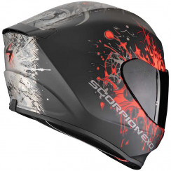 Мотошлем Scorpion EXO EXO-391 WOLF, цвет Черный Матовый/Серый/Красный