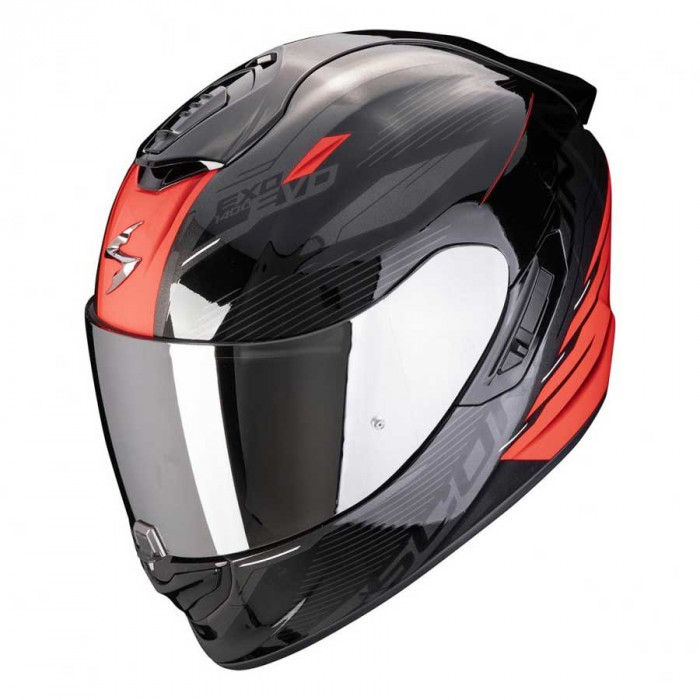 Мотошлем Scorpion EXO EXO-1400 EVO II AIR LUMA, цвет Черный Красный, Размер L