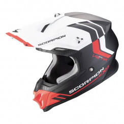 Мотошлем Scorpion EXO VX-16 EVO AIR FUSION, цвет Черный Матовый/Красный, Размер XL