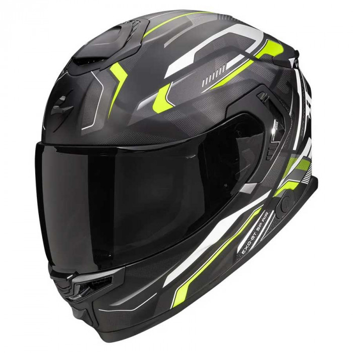 Мотошлем Scorpion EXO EXO-GT SP AIR AUGUSTA, цвет Черный Матовый/Серый/Желтый, Размер 2XL