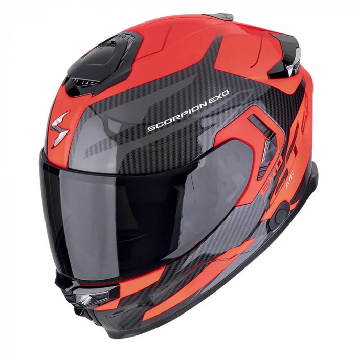 Мотошлем Scorpion EXO EXO-GT SP AIR FLEX, цвет Черный/Красный Неон, Размер S
