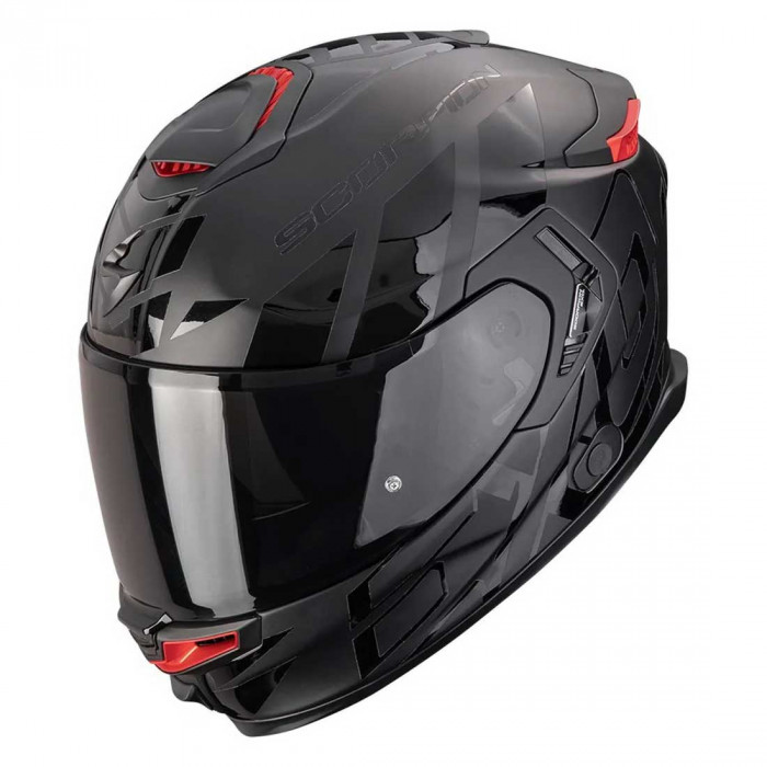 Мотошлем Scorpion EXO EXO-GT SP AIR NOBLE, цвет Черный Матовый/Красный, Размер M