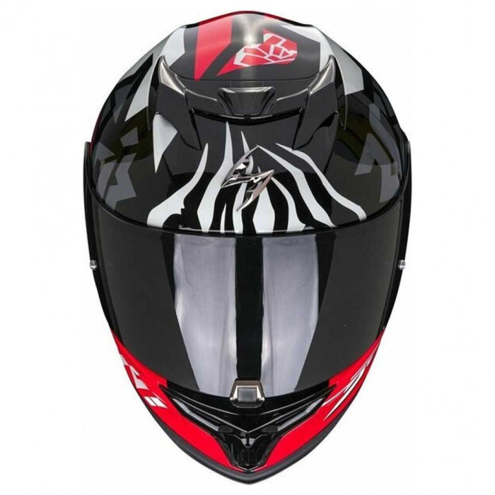 Мотошлем Scorpion EXO EXO-520 EVO AIR ROK BAGOROS, цвет Черный/Красный, Размер XS