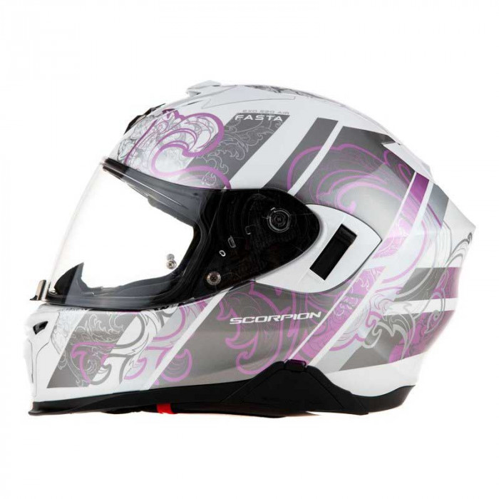 Мотошлем Scorpion EXO EXO-520 EVO AIR FASTA, цвет Белый/Фиолетовый, Размер L