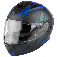 Мотошлем Scorpion EXO EXO-530 AIR THERAS, цвет Черный Матовый/Синий