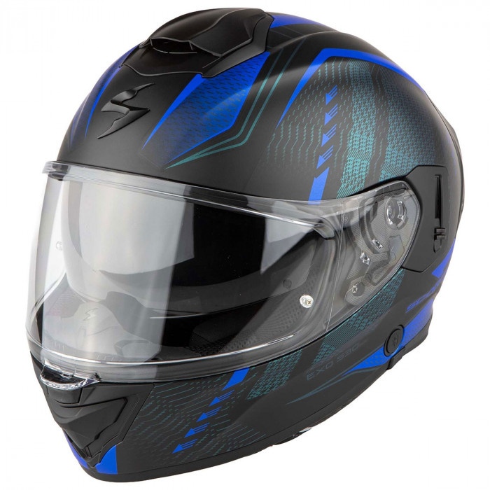 Мотошлем Scorpion EXO EXO-530 AIR THERAS, цвет Черный Матовый/Синий