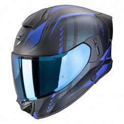 Мотошлем Scorpion EXO EXO-530 AIR THERAS, цвет Черный Матовый/Синий, Размер S