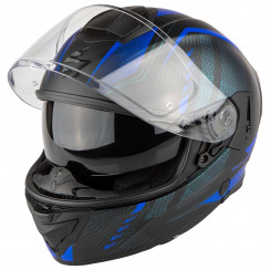 Мотошлем Scorpion EXO EXO-530 AIR THERAS, цвет Черный Матовый/Синий