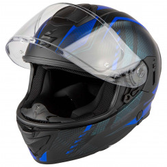 Мотошлем Scorpion EXO EXO-530 AIR THERAS, цвет Черный Матовый/Синий