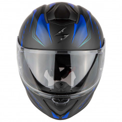 Мотошлем Scorpion EXO EXO-530 AIR THERAS, цвет Черный Матовый/Синий