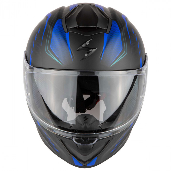 Мотошлем Scorpion EXO EXO-530 AIR THERAS, цвет Черный Матовый/Синий