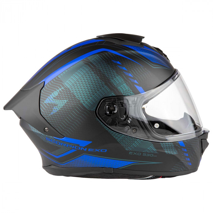 Мотошлем Scorpion EXO EXO-530 AIR THERAS, цвет Черный Матовый/Синий