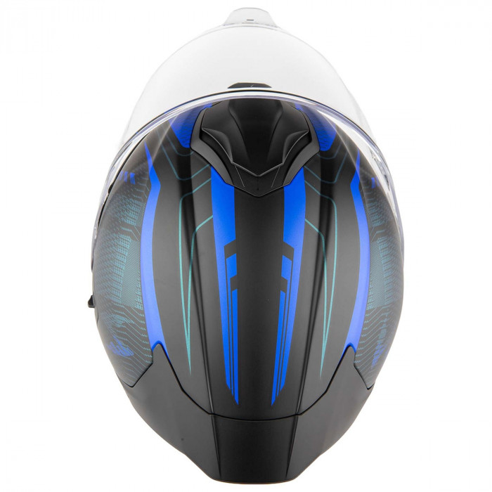 Мотошлем Scorpion EXO EXO-530 AIR THERAS, цвет Черный Матовый/Синий
