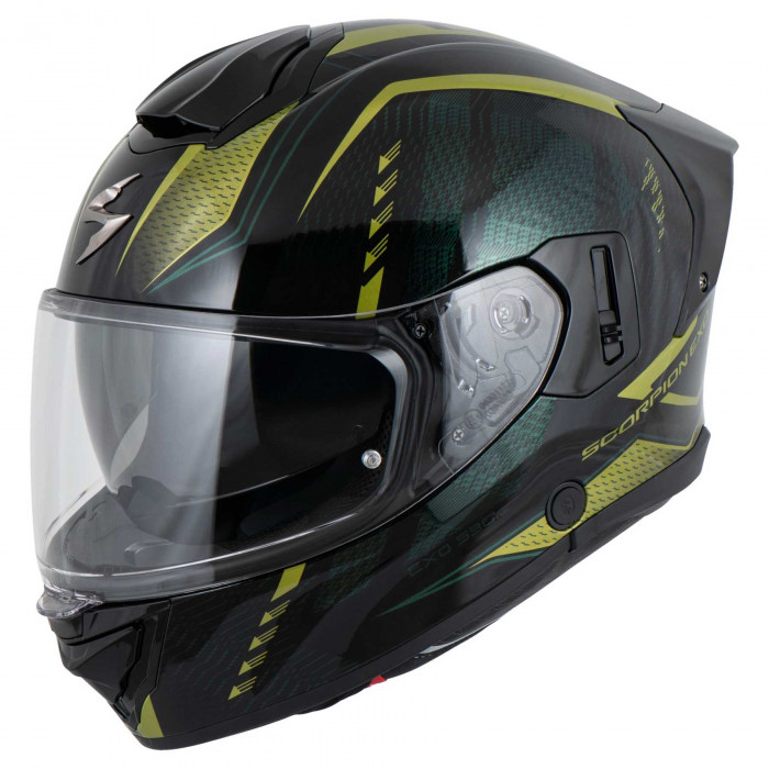 Мотошлем Scorpion EXO EXO-530 AIR THERAS, цвет Черный/Зеленый, Размер M
