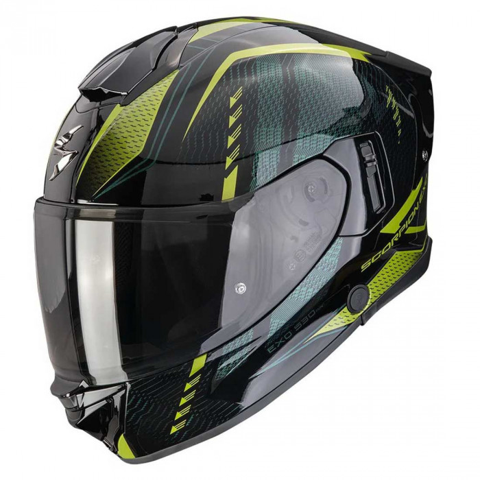 Мотошлем Scorpion EXO EXO-530 AIR THERAS, цвет Черный/Зеленый, Размер S