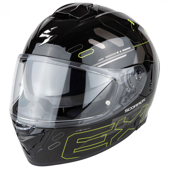 Мотошлем Scorpion EXO EXO-530 AIR FOND, цвет Черный/Желтый Неон