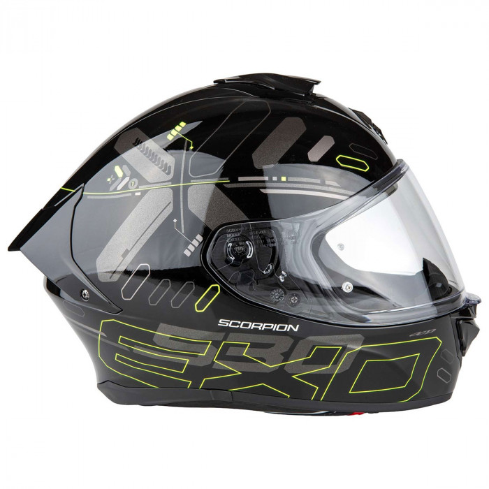 Мотошлем Scorpion EXO EXO-530 AIR FOND, цвет Черный/Желтый Неон