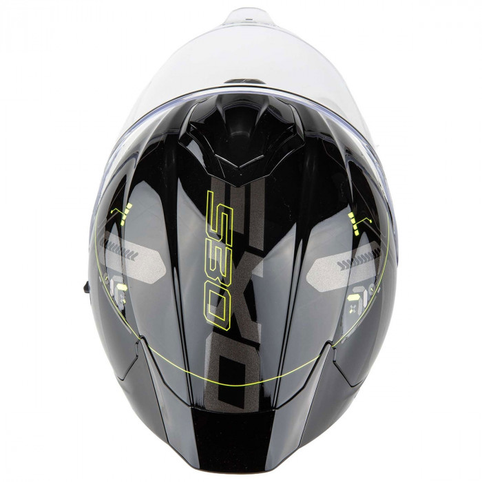 Мотошлем Scorpion EXO EXO-530 AIR FOND, цвет Черный/Желтый Неон