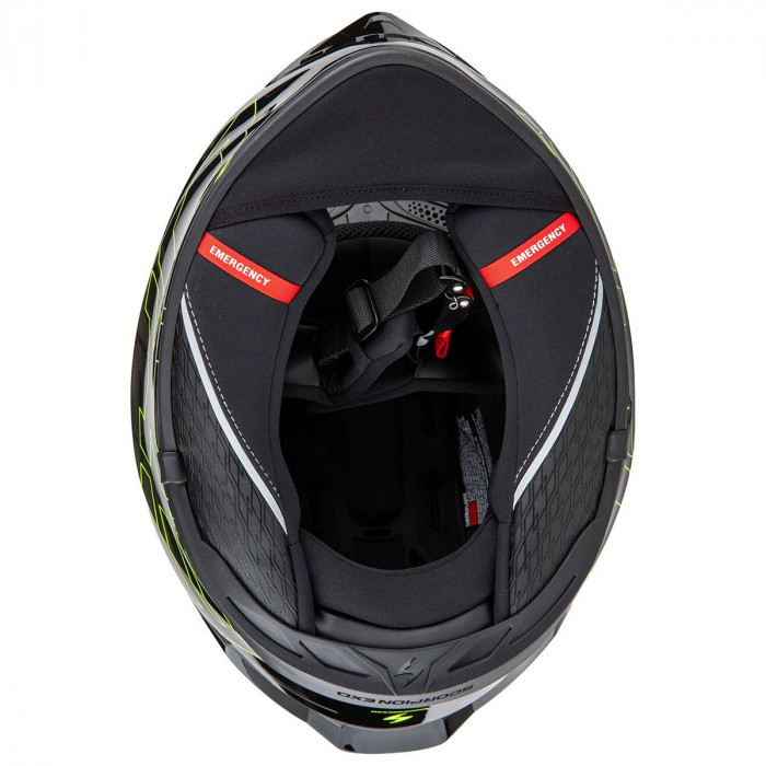 Мотошлем Scorpion EXO EXO-530 AIR FOND, цвет Черный/Желтый Неон