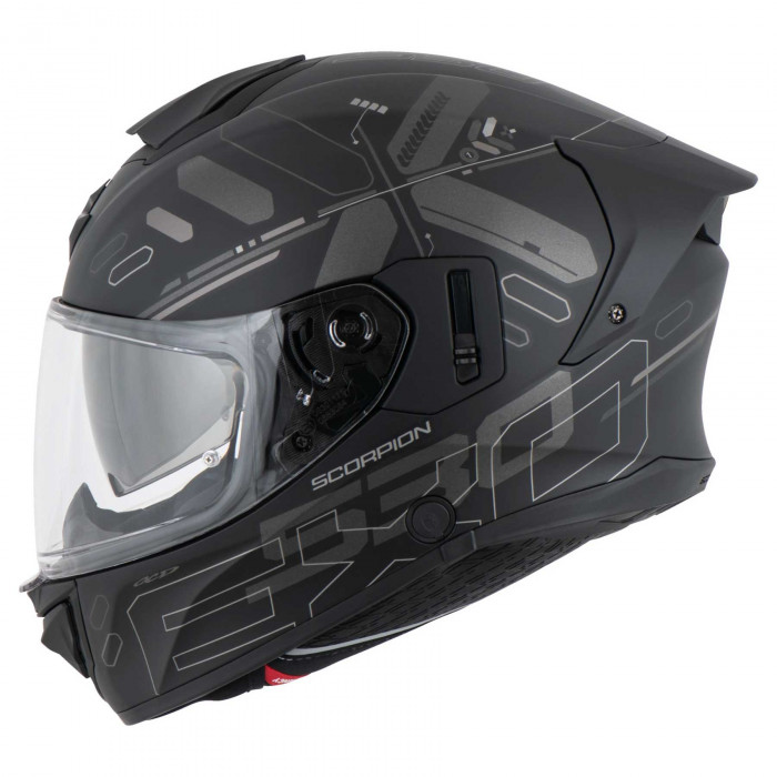 Мотошлем Scorpion EXO EXO-530 AIR FOND, цвет Черный Матовый/Серый, Размер M