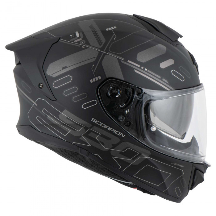 Мотошлем Scorpion EXO EXO-530 AIR FOND, цвет Черный Матовый/Серый, Размер M