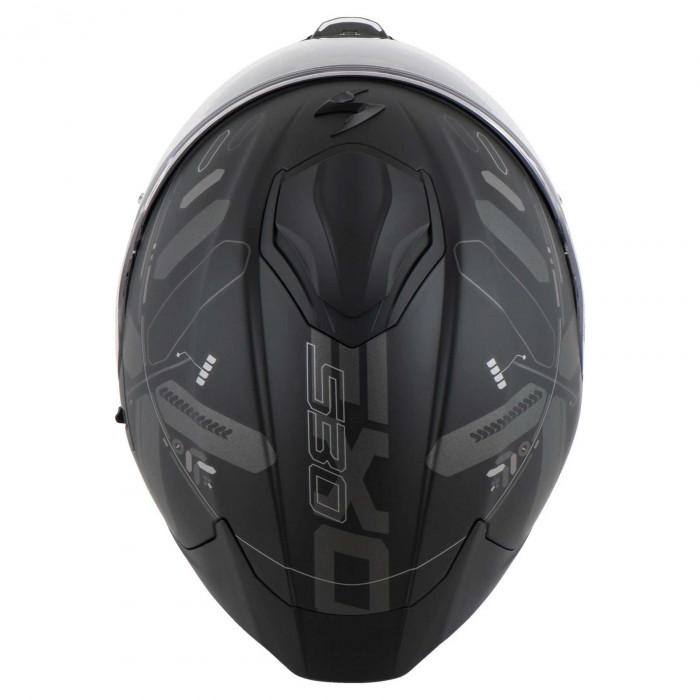 Мотошлем Scorpion EXO EXO-530 AIR FOND, цвет Черный Матовый/Серый, Размер M